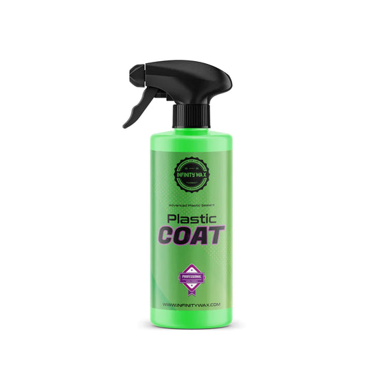 Infinity Wax Plastic Coat is an advanced plastic restorer and sealant that instantly restores the look of unpainted plastic trim and leaves behind a strong, durable layer of protection with great water behaviour.