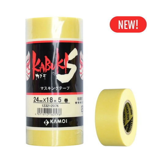 KAMOI Kabuki-S Masking Tape 24 mm x 18 m - 5 Pack Kabuki