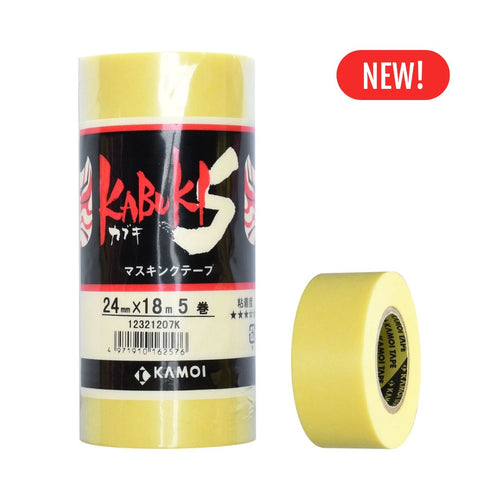 KAMOI Kabuki-S Masking Tape 24 mm x 18 m - 5 Pack