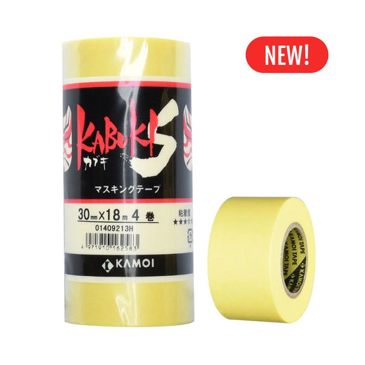 KAMOI Kabuki-S Masking Tape 18 mm x 18 m - 7 Pack Kabuki