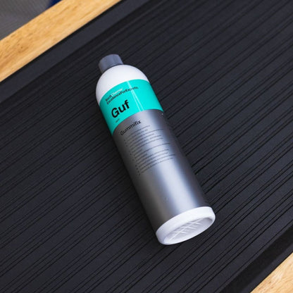 Koch Chemie Gulf brand bottle on a textured black surface