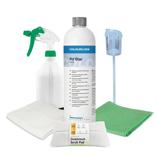 Koch Chemie PO Pol Star Interior Kit with Scrubbing pad, spray bottle and microfibre cloths from washme.ie