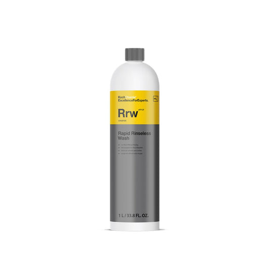 Bottle of Koch Chemie RRW Rapid Rinseless Wash on a white background