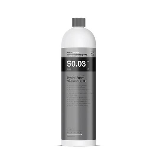 Bottle of Koch Chemie Hydro Foam Sealant S0.03  on a white background
