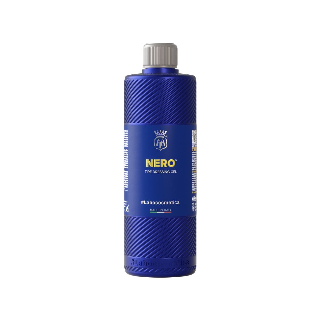 Labocosmetica Nero Tyre Dressing. High gloss tyre shine. Best tyre shine. Durable tyre dressing shine with high gloss. Labocosmetica Ireland