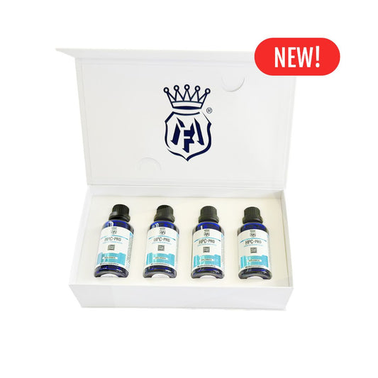 Four bottles of 4 Labocosmetica HPC Pro bottle  in a white box with a brand logo and 'NEW!' label.