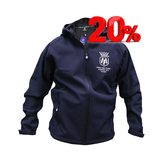 Labocosmetica TECHNO Softshell zipped Hoodie Jacket in navy blue made of high quality materials that are both resistant to wear while still being comfortable to wear.&nbsp;