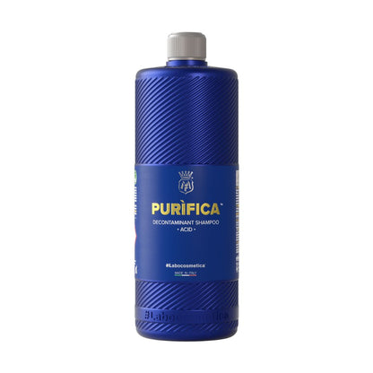 Blue bottle of Labocosmetica PURIFICA Acidic Shampoo & Coating Rejuvenator - 1000ml. Labocosmetica Ireland