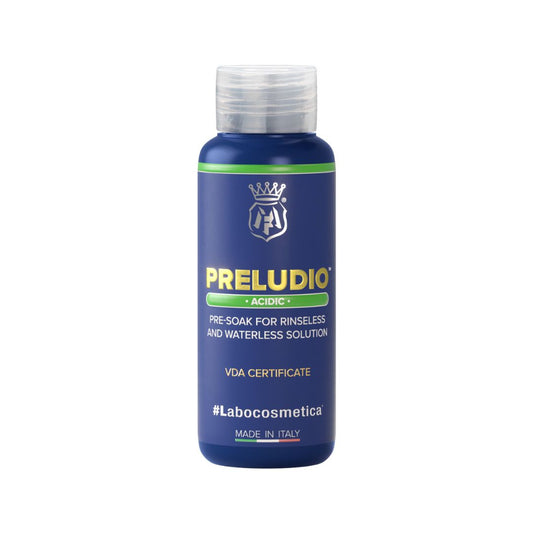 Labocosmetica Preludio is an acidic pre-soak for Rinseless and Waterless products such as Idrosave and Maniac Waterless specifically for mineral contamination such as limescale.
