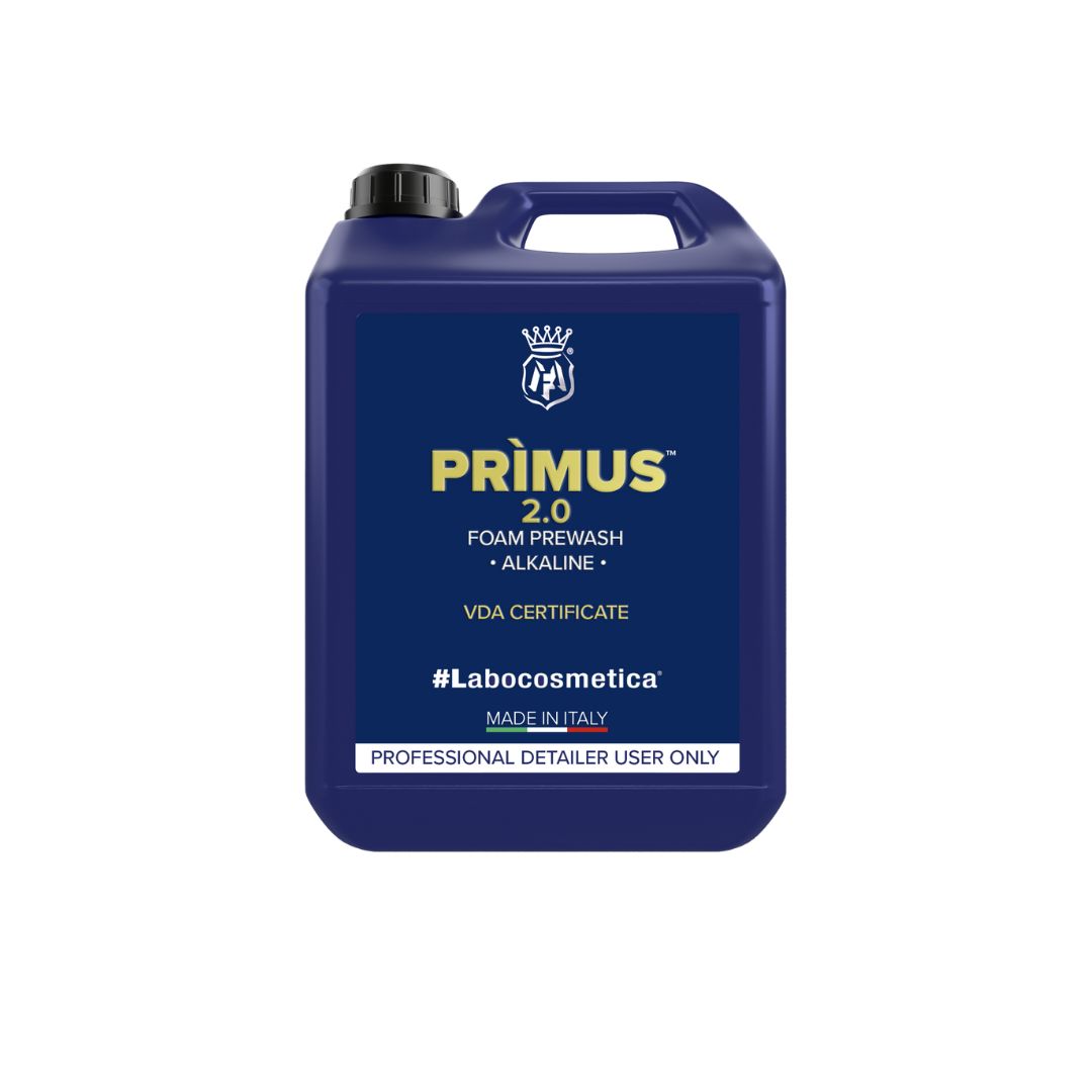 Labocosmetica Primus 2.0 pre-wash snow foam. Like Citrus Pre spray and wheel cleaner. safe snow foam for ceramic coated cars. Best snow foam. Thick snow foam. Better than Bilt Hamber auto-foam. Labocosmetica Ireland