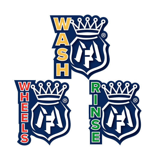 Labocosmetica Wash, Rinse and Wheels Detailing Bucket Stickers Labocosmetica