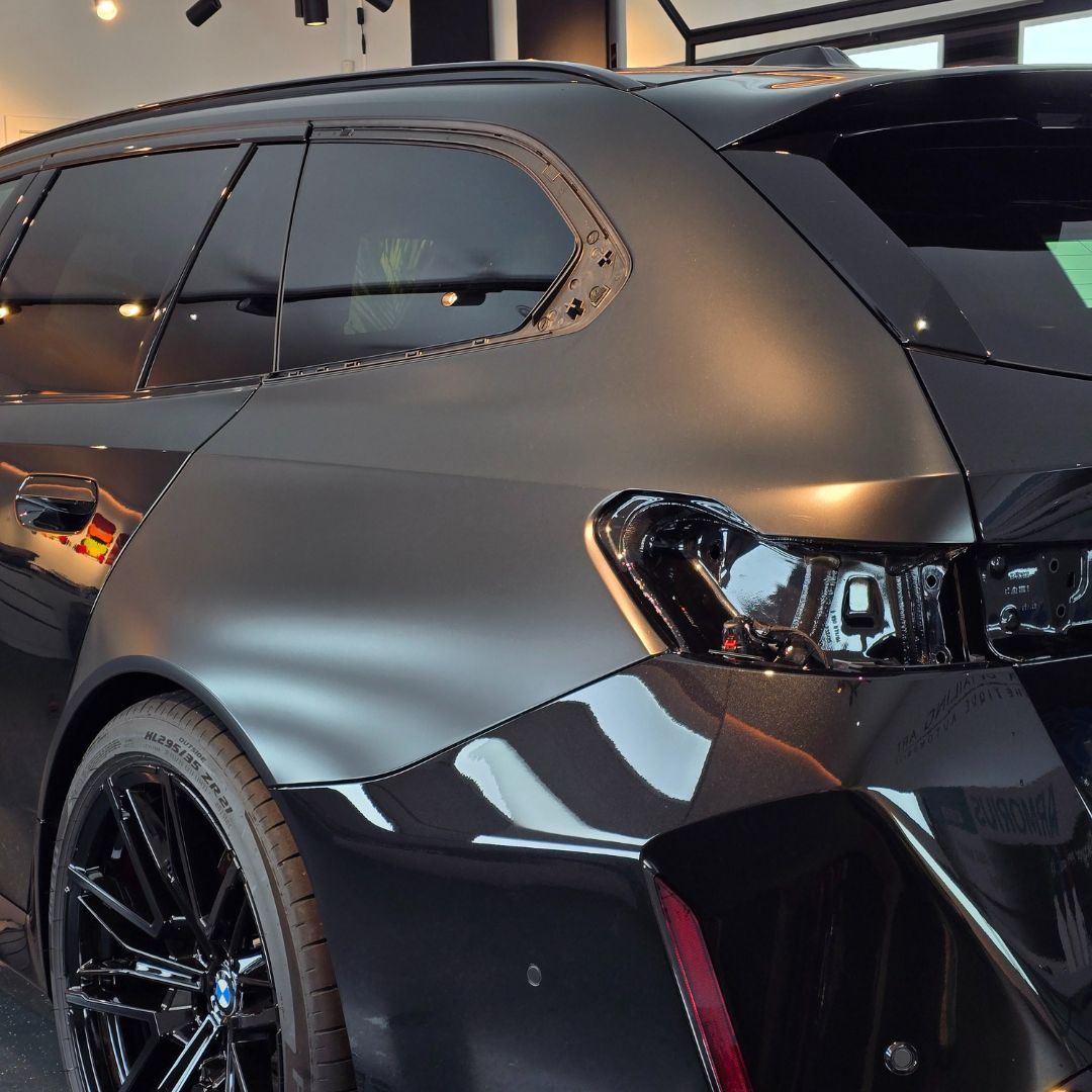 Labocosmetica Armorius Matte and Satin PPF on Black BMW M5. PPF Ireland from Labocosmetica