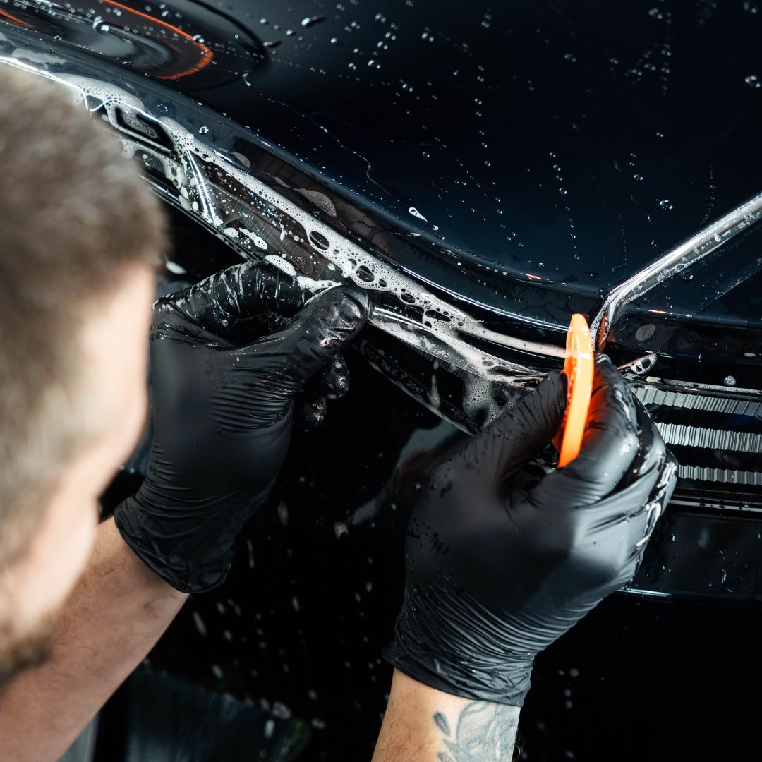 Labocosmetica Armorius Gloss PPF on black Aston Martin. Labocosmetica Ireland PPF