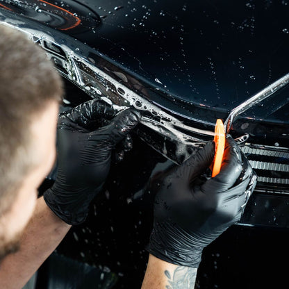 Labocosmetica Armorius Gloss PPF on black Aston Martin. Labocosmetica Ireland PPF