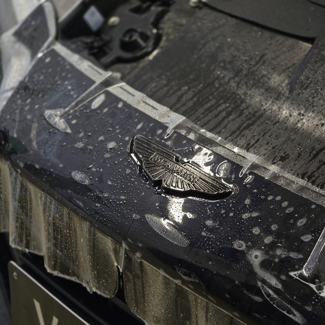Labocosmetica Armorius Gloss PPF on black Aston Martin. Labocosmetica Ireland PPF