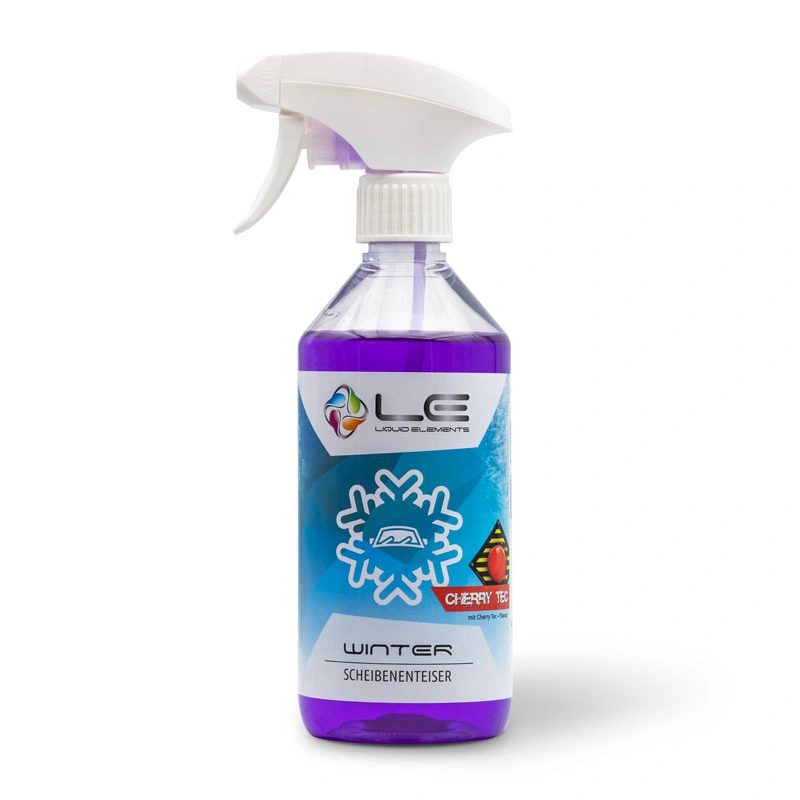 Liquid Elements Winter De-Icer quickly defrosts any glass and headlights quickly and conveniently and without re-freezing.