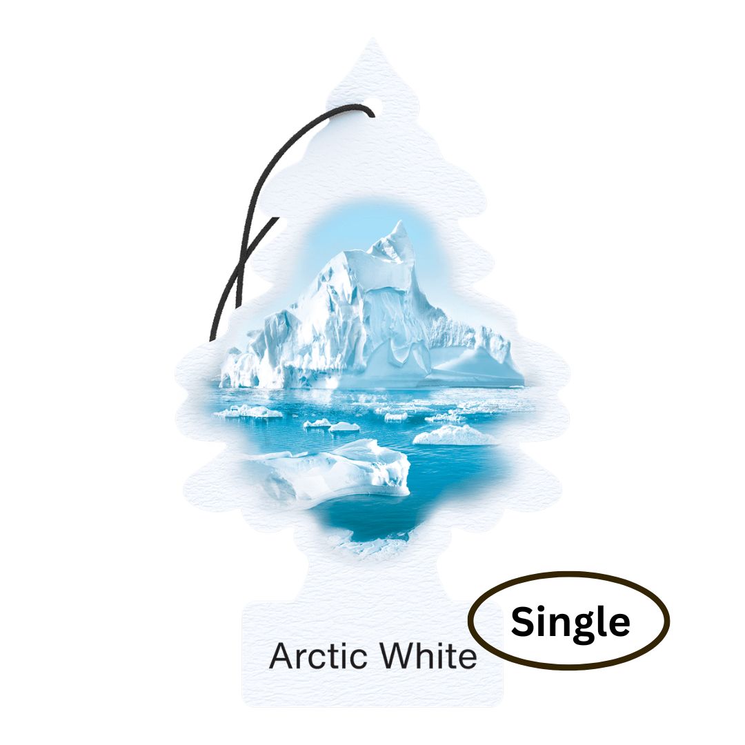 Little Trees Air Freshener 'Arctic White' with a white background single