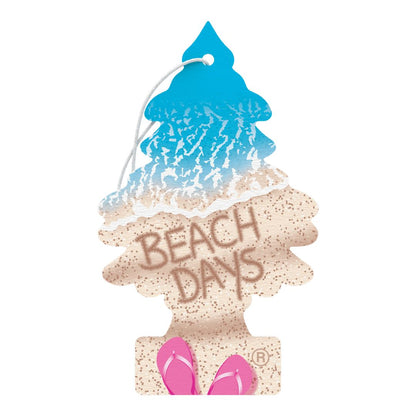 Little Trees Car air freshener shaped like a beach umbrella with 'Beach Days' text on a white background.