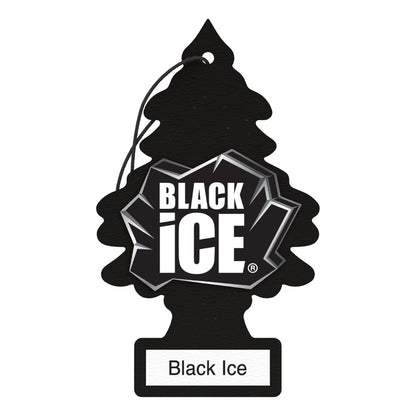 Little Trees Black Ice car air freshener on a white background
