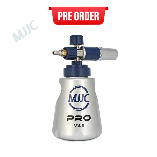 MJJC Pro V3.0 foam cannon with 'Pre Order' label on a white background