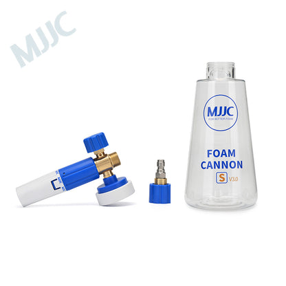 MJJC Snow Foam Cannon S V3.0 - 1/4" Quick Release. Best Snow foam Gun. Wide bottle opening for easy fill. Thick snow foam. Best for professional snow foam gun. Snow foam gun for bilt hamber, autoglym, ADBL, Labocosmetica. MJJC Ireland. MJJC Cork Ireland