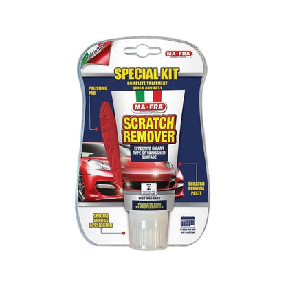 MA-FRA Scratch Remover Special Kit packaging with a red applicator on a white background