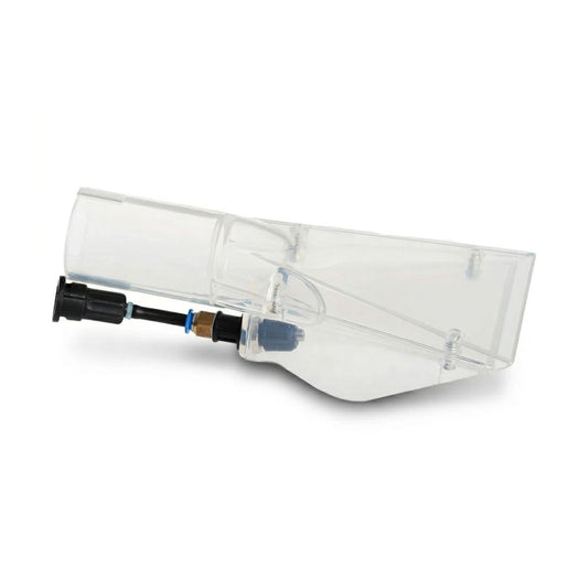 MaFra Clean Force Compact Wet Vac Nozzle/Shroud Clear plastic device with black and blue components on a white background