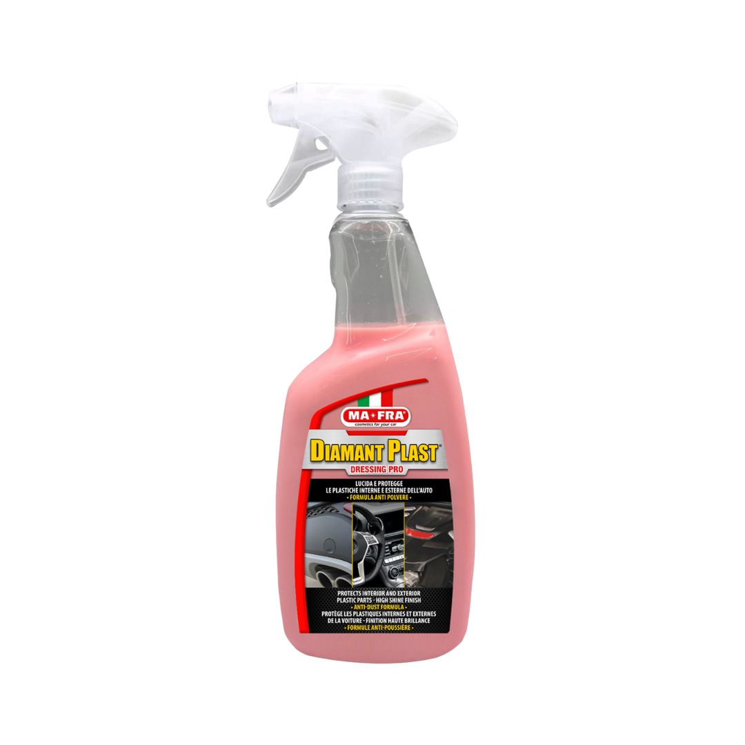 Spray bottle labeled MaFra 'Diamant Plast Dressing Pro' on a white background