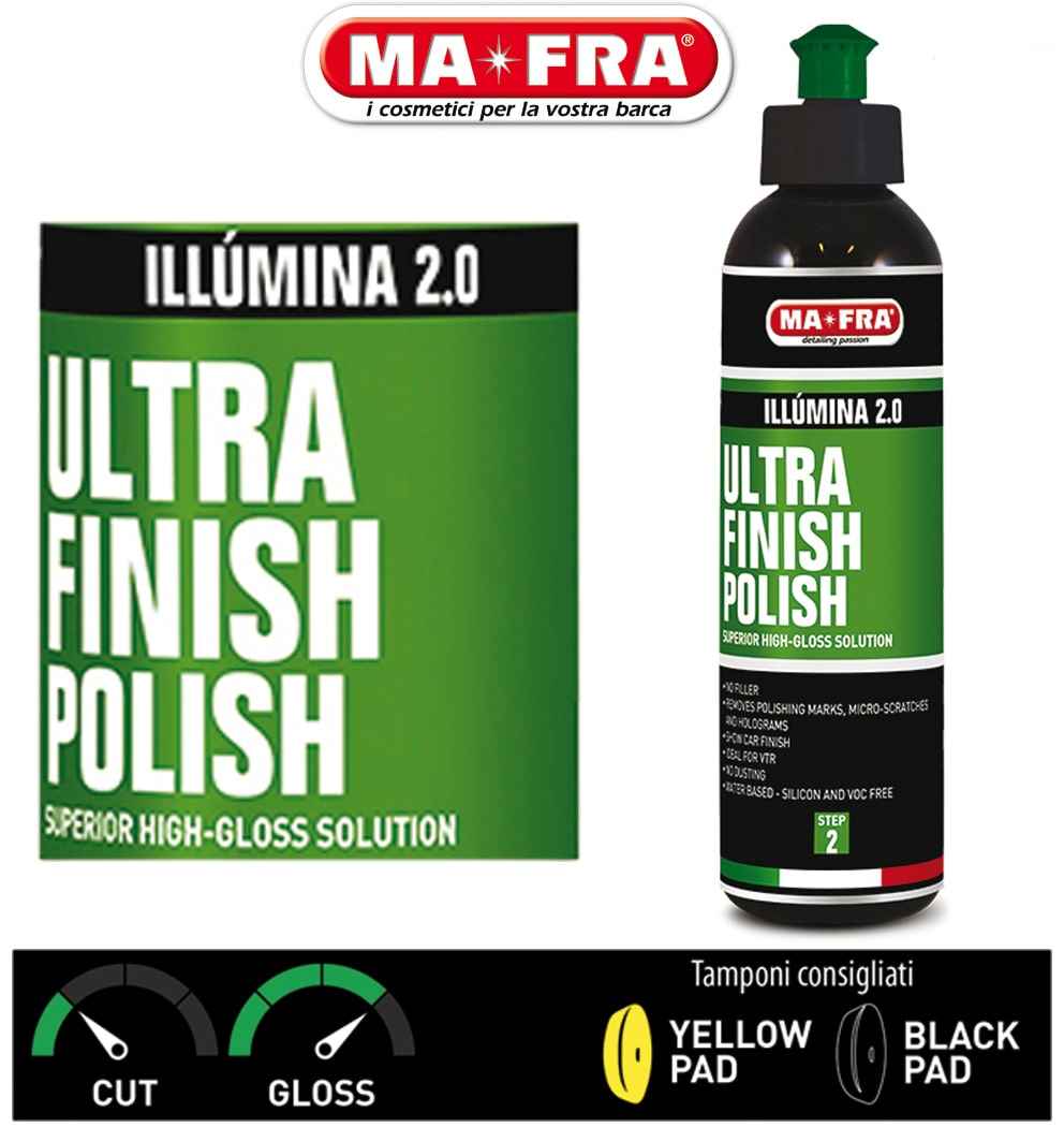 Mafra Corrector Heavy Cut Compound and Finishing Compond set. High gloss polish. MaFra Ireland