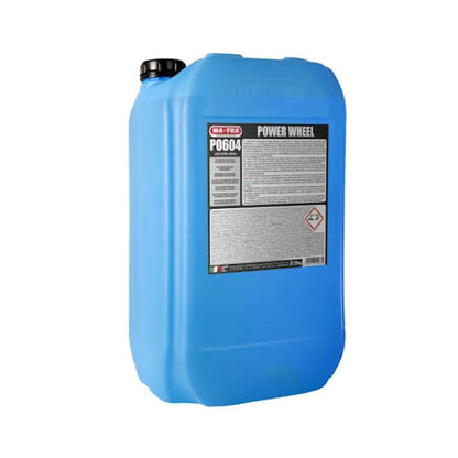 Blue Mafra Power Wheel Wheel Cleaner container with a label on a white background