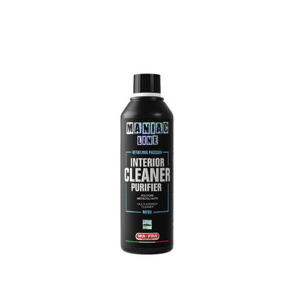 500ml Black bottle of Maniac Line Interior Cleaner Purifier on a white background
