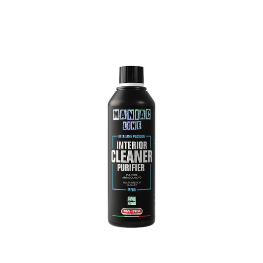 500ml Black bottle of Maniac Line Interior Cleaner Purifier on a white background