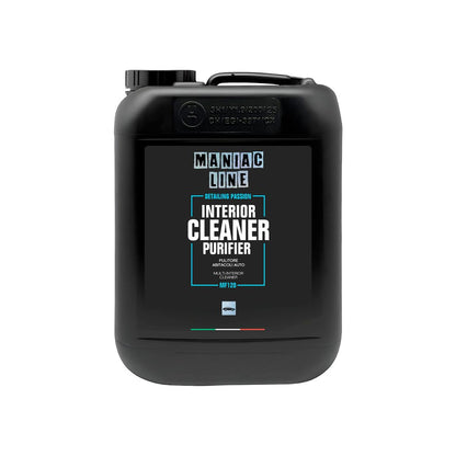 5L Black container of Maniac Line Interior Cleaner Purifier on a white background