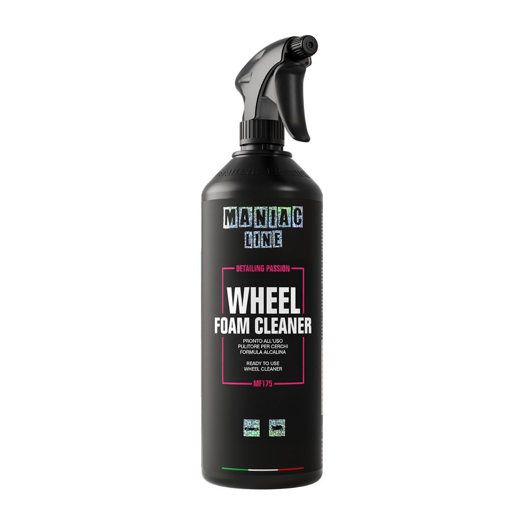 Maniac Wheel Foam Cleaner (Colour Changing) 1L on white background. Maniac Line Ireland
