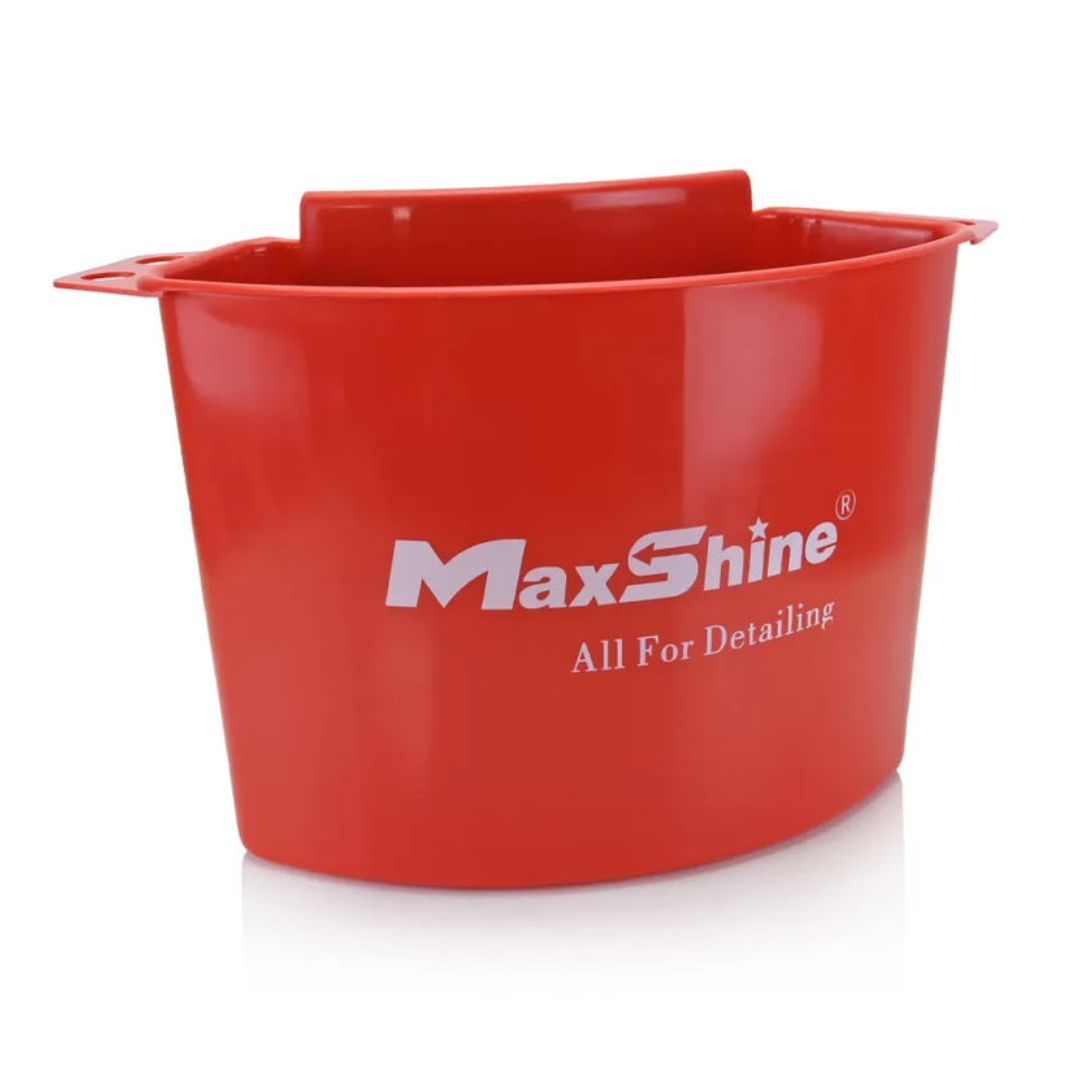 MaxShine Bucket Buddy - Bucket Organiser. Rend and black bucket organiser for brushes and mitts. ShineMate Ireland
