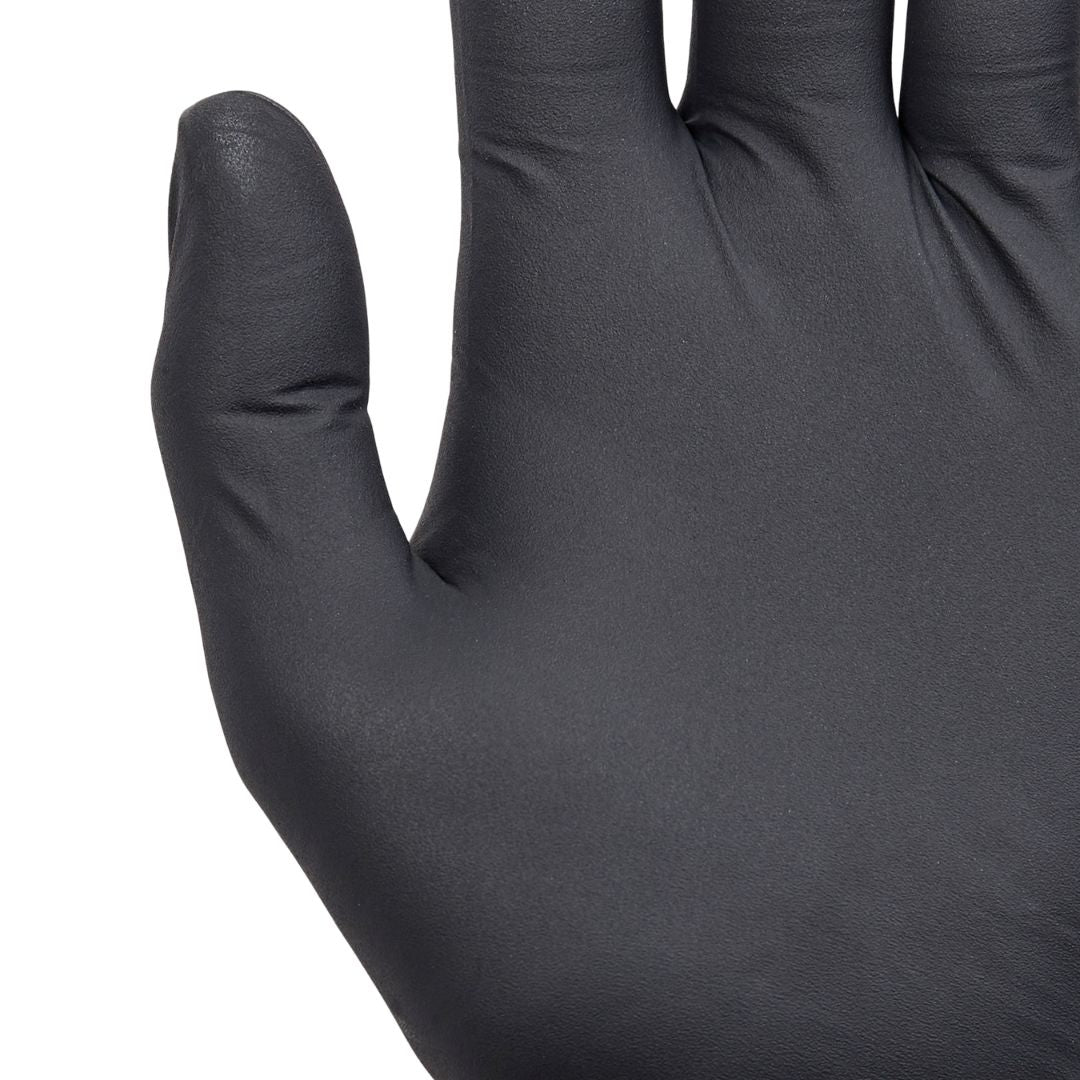 NORSE Black Detailing and valeting Glove Blue A powder free nitrile disposable glove offering protection against contamination, dirt and potential irritants in low risk situations. GL8953 Nitrile Disposable Gloves for car wash