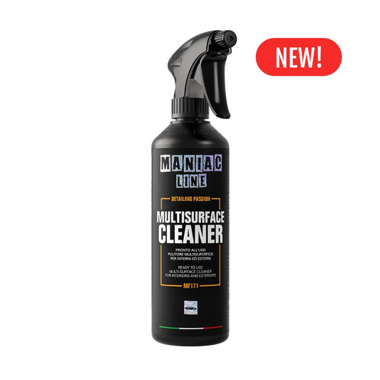 Maniac Multisurface Cleaner 500ml on white background with "new" label
