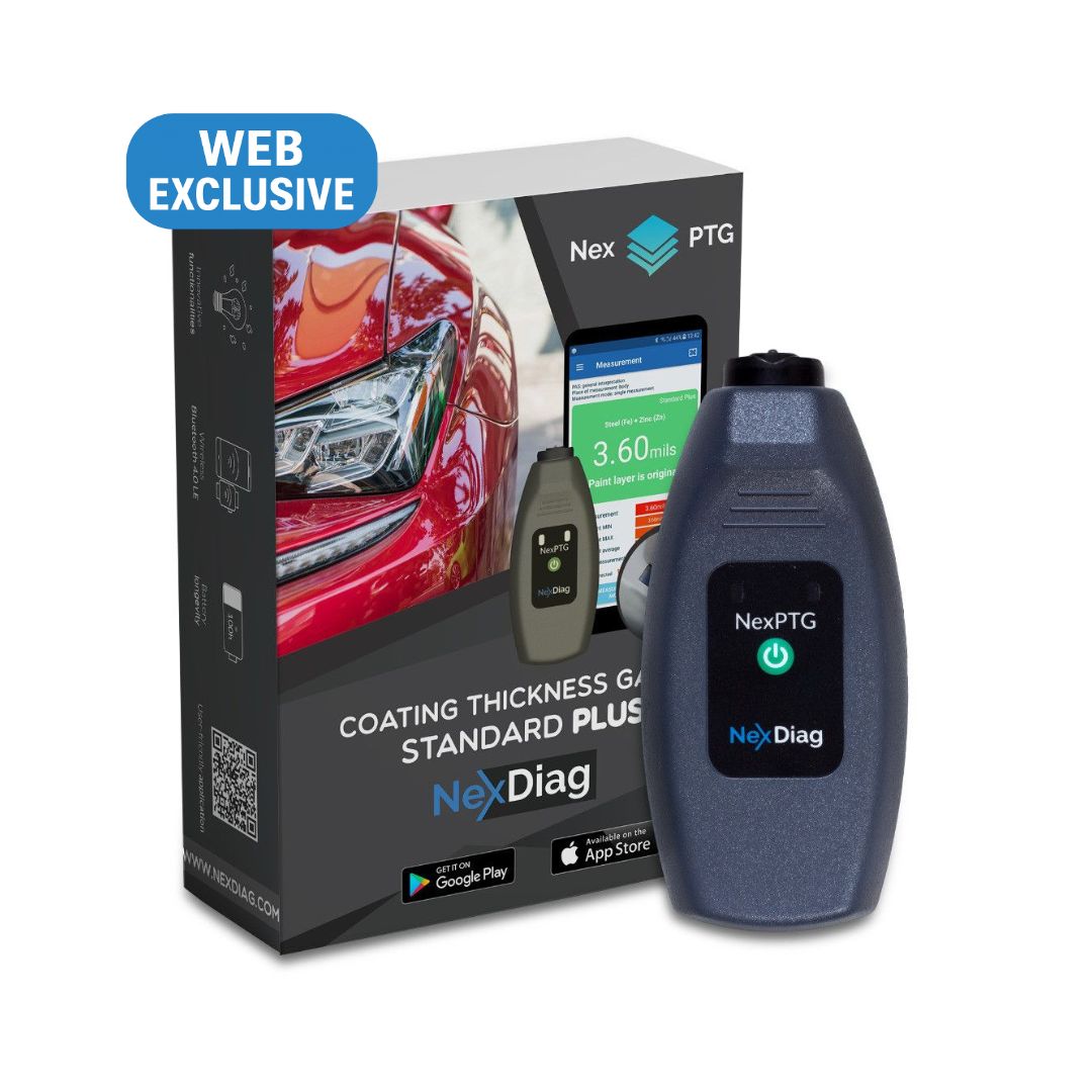 NexDiag device with packaging featuring NexPTG branding on a white background