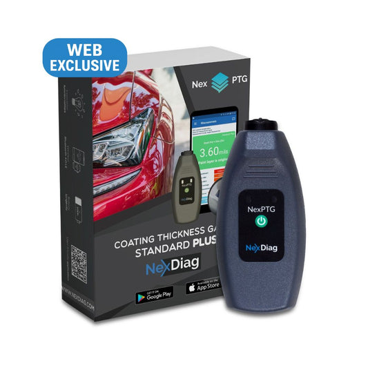 NexDiag device with packaging featuring NexPTG branding on a white background