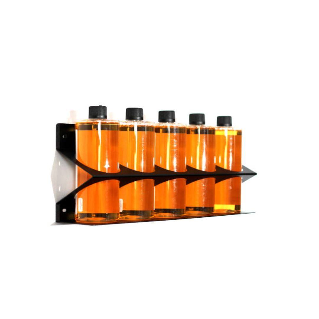 Poka Premium Bottle Holder for 5 bottles. High quality aluminium brush holder for workshop. Poka Premium Ireland Poka Premium Cork Ireland