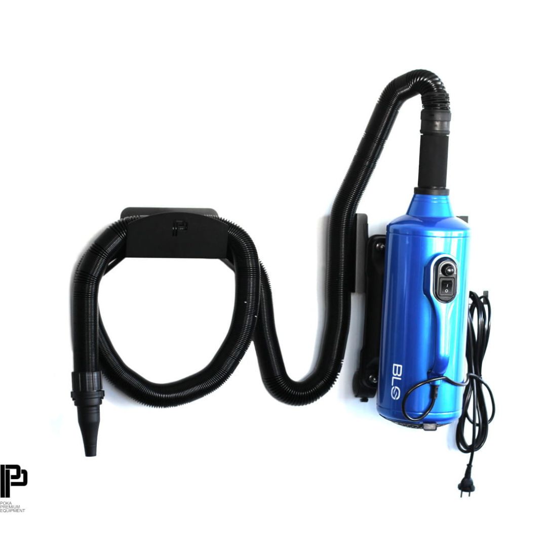 A high-quality, metal, small hanger for BLO, Rokit, Big Boi and other wheeled car dry blower with a convenient cable hook. Poka Premium Ireland