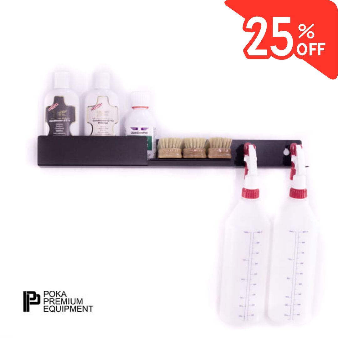 Poka Premium Care Shelf 50cm. High quality aluminium brush holder for workshop. Poka Premium Ireland Poka Premium Cork Ireland