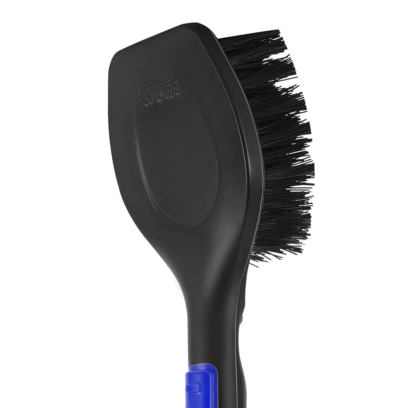 SGCB Tyre Brush Ergonomic Grip with Long Handle Blue brush with blue handle on a white background