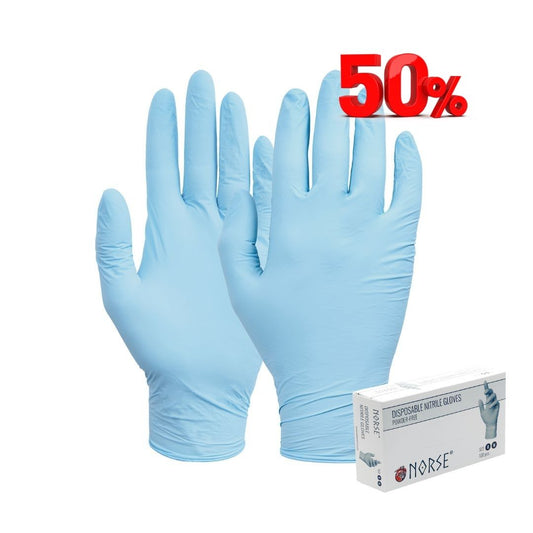 NORSE Blue Nitrile Gloves (3.5g) 100 pack