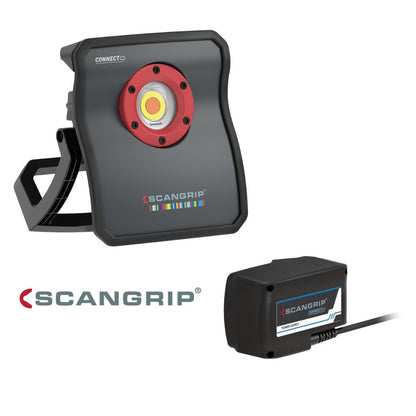 Scangrip Multimatch 3 Connect with power supply. DETAILING & COLOUR MATCH. Flood light, Workshop light. Scangrip Ireland. Scangrip Cork Ireland