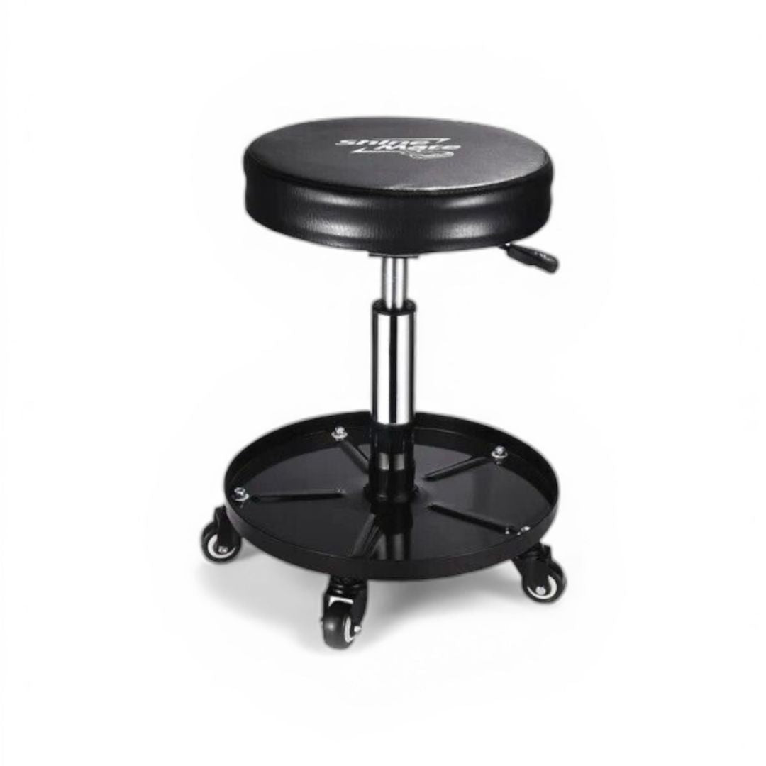 ShineMate Detailing Stool. The Vertool Detailing Stool is a fully adjustable stool that is perfect for using when detailing your vehicle. Vertool Ireland. Black stool with wheels and coasters and soft seat. height adjustable.