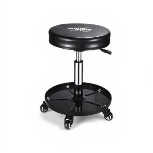 ShineMate Detailing Stool. The Vertool Detailing Stool is a fully adjustable stool that is perfect for using when detailing your vehicle. Vertool Ireland. Black stool with wheels and coasters and soft seat. height adjustable.