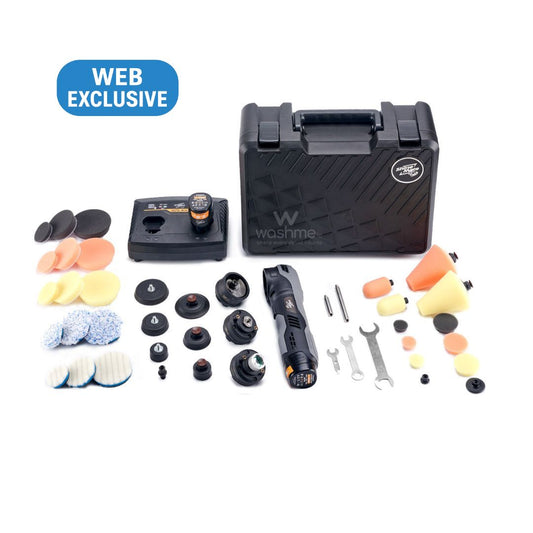 EB210 shinemate Car detailing tool kit with various accessories on a white background, featuring the Washme brand.