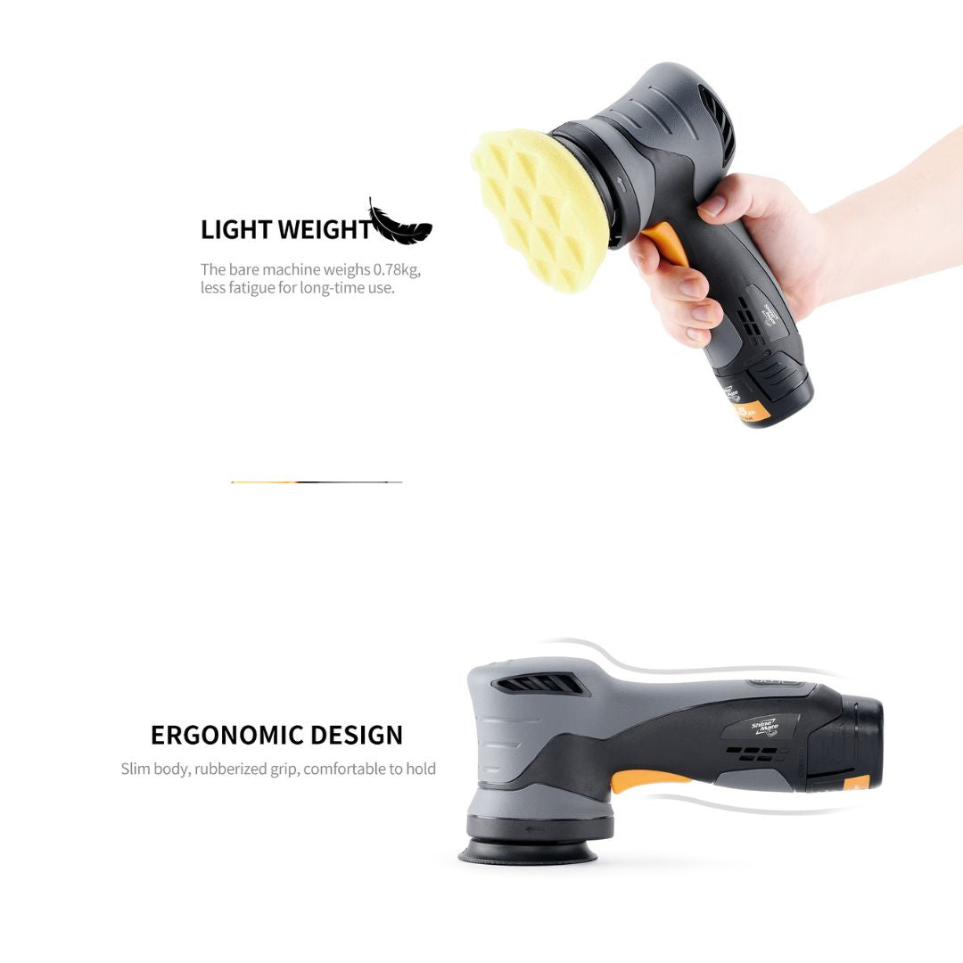 ShineMate EB212 Cordless Direct Drive 3" DA Polisher (12mm Throw)
