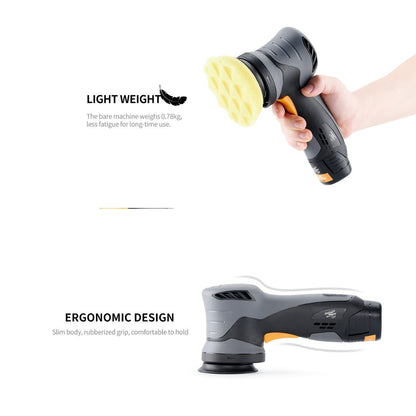 ShineMate EB212 Cordless Direct Drive 3" DA Polisher (12mm Throw)